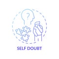 Self-doubt concept icon