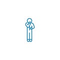 Self-doubt linear icon concept. Self-doubt line vector sign, symbol, illustration.