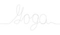Self-drawing a simple animation of one continuous inscription YOGA.