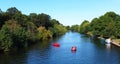 Boats on the river Ouse in York, Northern England