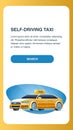 Self Driving Taxi Car Vertical Advertising Banner