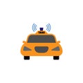 Self-driving taxi illustration