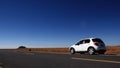 Self driving travel in the wide grassland of Inner Mongolia Royalty Free Stock Photo