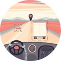 Self-driving truck in a circle