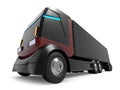 Self-driving truck futuristic black Royalty Free Stock Photo