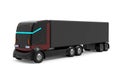 Self-driving truck futuristic black Royalty Free Stock Photo