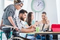 Self-employed young man analyzing a difficult task while working Royalty Free Stock Photo