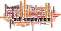 Self-employment word cloud Royalty Free Stock Photo