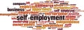 Self-employment word cloud Royalty Free Stock Photo