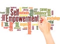 Self Empowerment word cloud hand writing concept