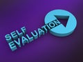 self evaluation word on purple