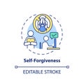 Self-forgiveness concept icon
