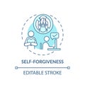 Self-forgiveness concept icon