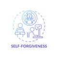 Self-forgiveness concept icon