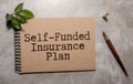 Self Funded Insurance text quote on card, concept background Royalty Free Stock Photo