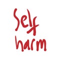 Self harm prevention. World Suicide Prevention Day September 10 design concept