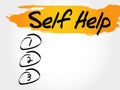 Self Help blank list Royalty Free Stock Photo