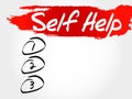 Self Help blank list Royalty Free Stock Photo