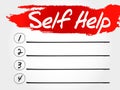 Self Help blank list Royalty Free Stock Photo