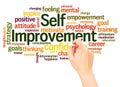 Self Improvement word cloud hand writing concept Royalty Free Stock Photo