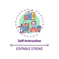 Self instruction concept icon