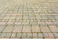 Self-locking concrete outdoor flooring in square and rectangular shapes - Used in construction industry Royalty Free Stock Photo