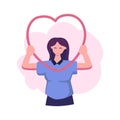 self love flat style illustration vector design Royalty Free Stock Photo
