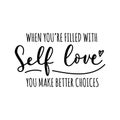 Self love motivational quote. Inspirational hand drawn lettering Royalty Free Stock Photo