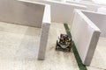 Self-made robot in a maze