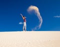 Self-made sand genie Royalty Free Stock Photo