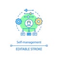 Self management concept icon