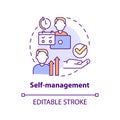 Self-management concept icon Royalty Free Stock Photo