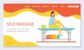 Procedure Self Massage Therapy and Care Vector