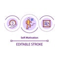 Self-motivation concept icon