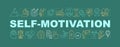 Self motivation word concept banner