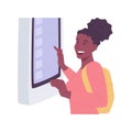 Self-order terminal isolated cartoon vector illustrations.