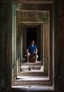 A self portrait at Bayon Temple in Siem Reap, Cambodia