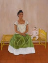 Self-portrait with bed me and my doll, 1937 painting by Frida Kahlo