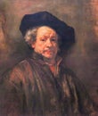 Self-portrait by the Dutch Painter Rembrandt Royalty Free Stock Photo