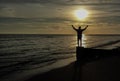 Self Portrait: Ken at Indian Rocks Beach at Sunset, Florida Royalty Free Stock Photo