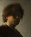 Self-portrait, Rembrandt van Rijn, Rijksmuseum, Amsterdam Royalty Free Stock Photo