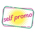 SELF PROMO stamp isolated on white
