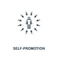 Self-Promotion icon. Thin outline creativeSelf-Promotion design from soft skills collection. Web design, apps, software