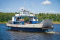 Self-propelled cargo-passenger river ferry \