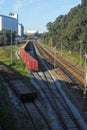 Multimodal transport by train in Portugal Royalty Free Stock Photo