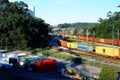 Multimodal transport by train in Portugal Royalty Free Stock Photo