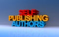 self publishing authors on blue