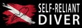 Self Reliant Diver, Diver Down Flag, Scuba flag Royalty Free Stock Photo