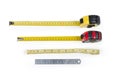 Self-retracting tape measures, plastic tape measure and metal ruler