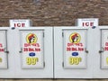 Self-Serve Ice Coolers at Buc-ee`s Convenience Store